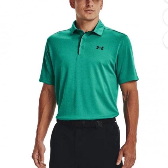 NWT under Armour Mens Tech Polo Birdie Green/Black Sz XXL - Picture 1 of 7